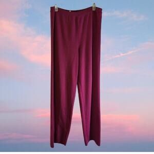 Bloomingdales Large vintage pink 100% wool wide legs slacks. 34 x 28.5.